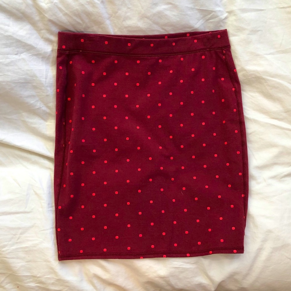 Polka Dot Stretch Skirt